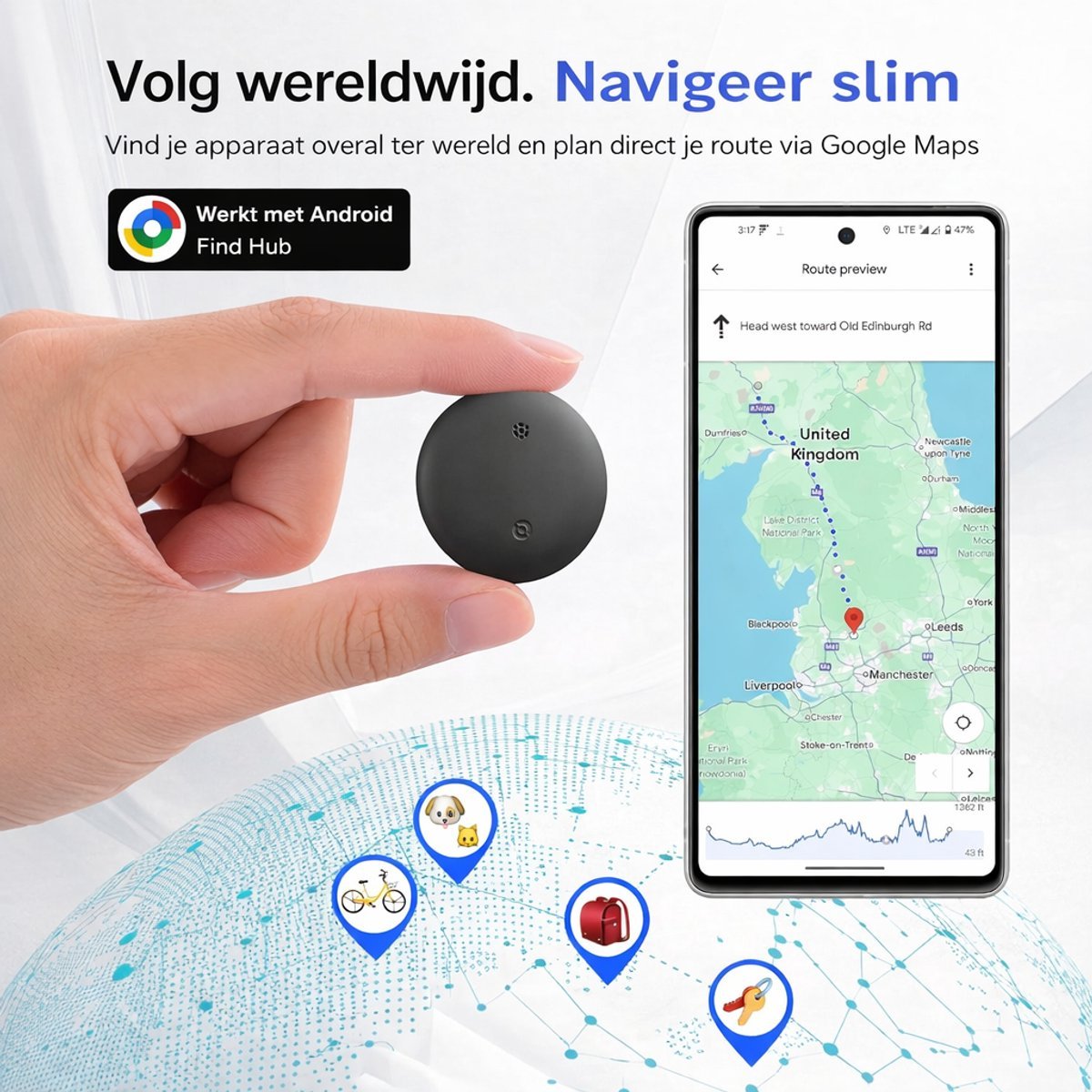 Android GPS Tracker 2 Stuks Google Find My – RealTime Tracker - Afbeelding 6