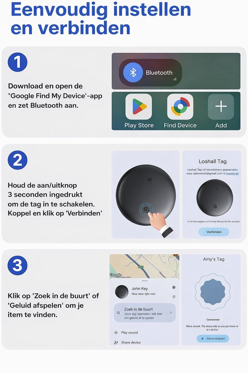 Android GPS Tracker 2 Stuks Google Find My – RealTime Tracker - Afbeelding 11