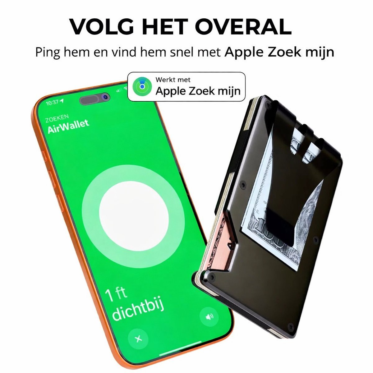RFID Pasjeshouder met GPS Tracker – Apple Find My Wallet - Afbeelding 8