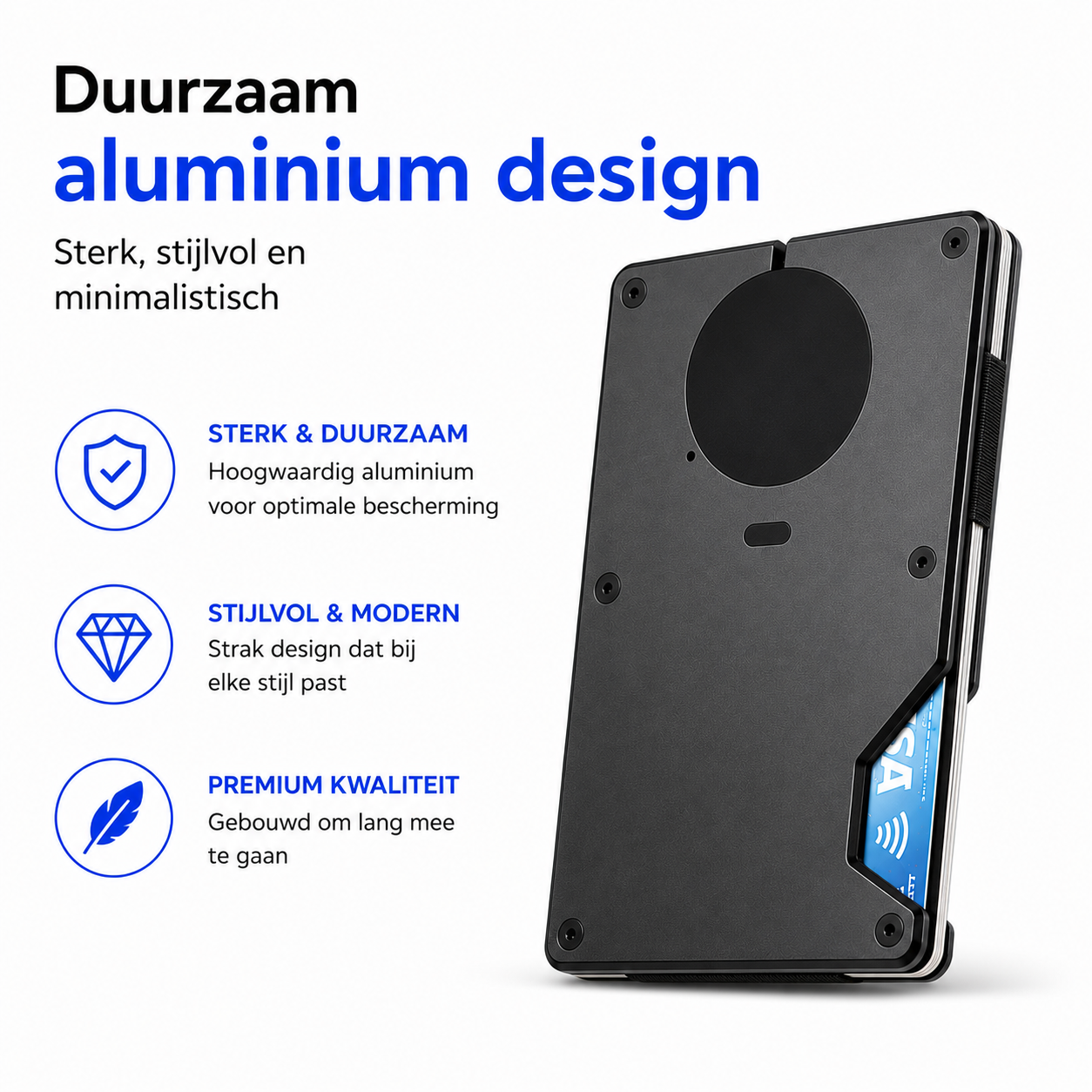 Pasjeshouder met Tracker voor Apple Find My | RFID & Aluminium - Afbeelding 10