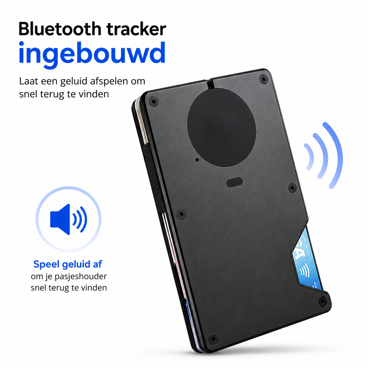 Pasjeshouder met Tracker voor Apple Find My | RFID & Aluminium - Afbeelding 7