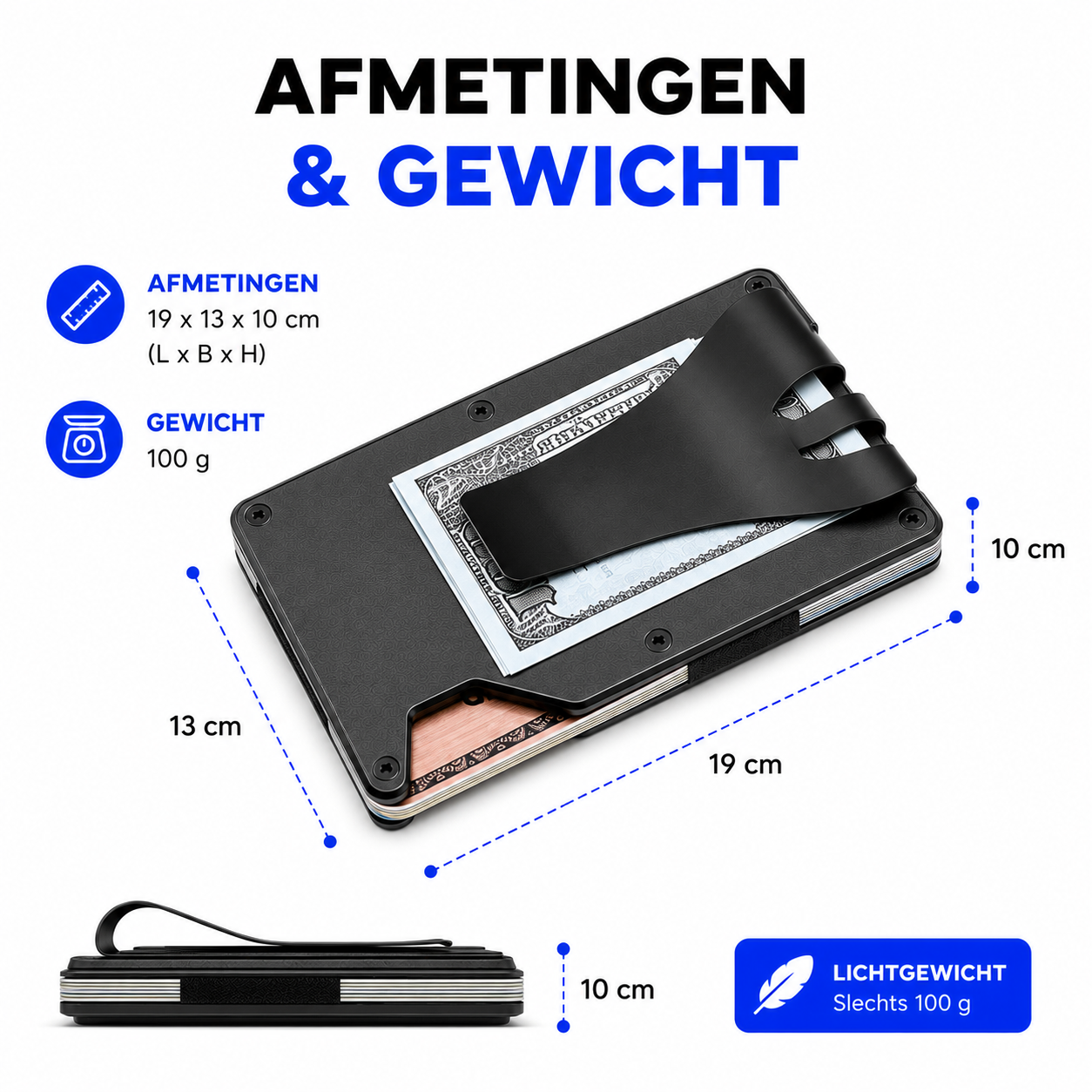 Pasjeshouder met Tracker voor Apple Find My | RFID & Aluminium - Afbeelding 4