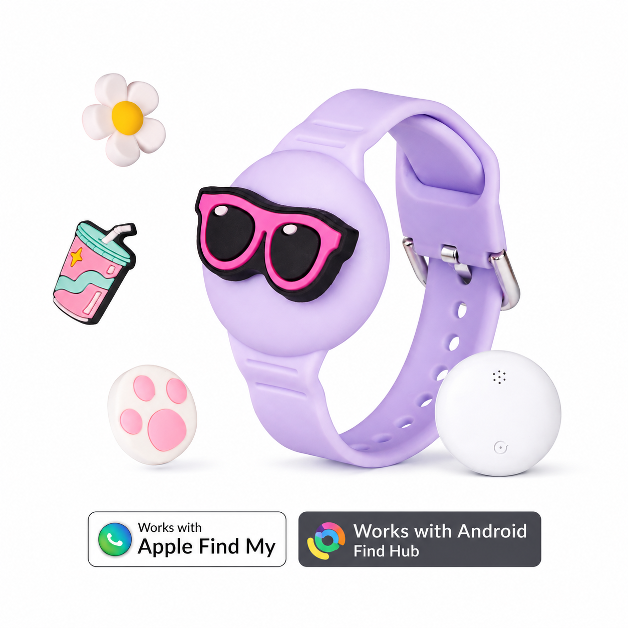 Kinder GPS Tracker Armband – Android of IOS - Lila