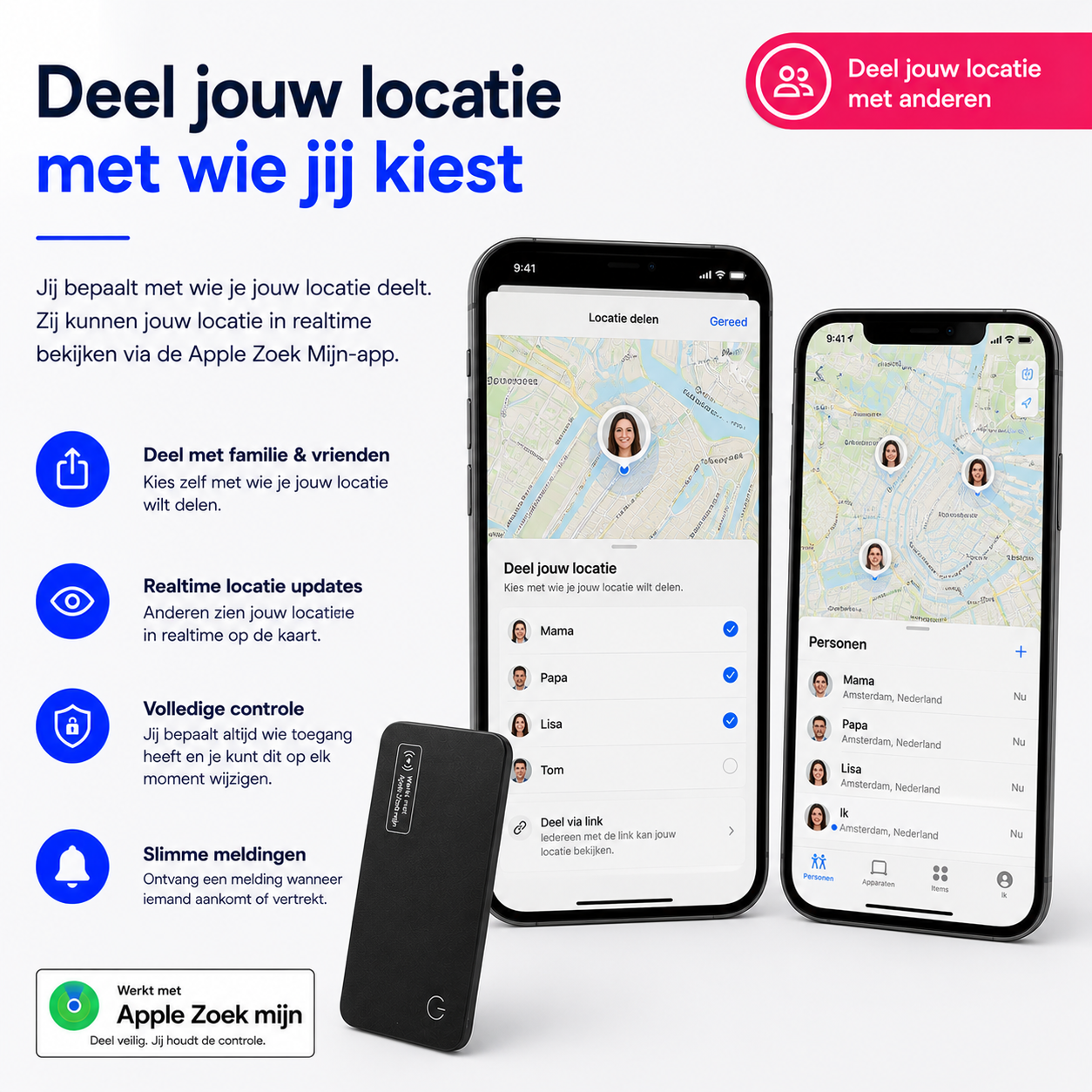 GPS Tracker Compatible with Apple Find My – Black - Image 9