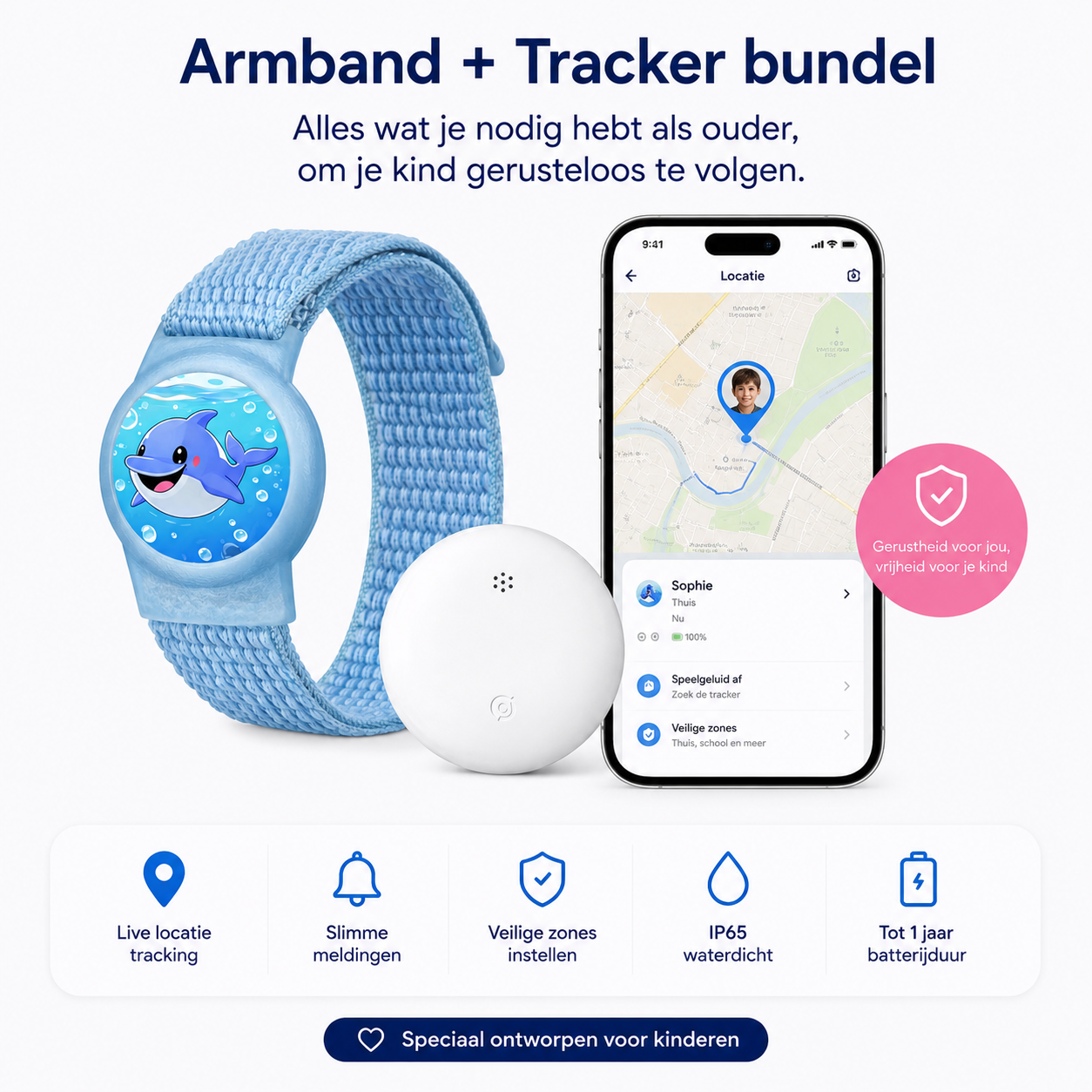 Wise Buyer® Kinder Armband - Zonnebloem - Afbeelding 14