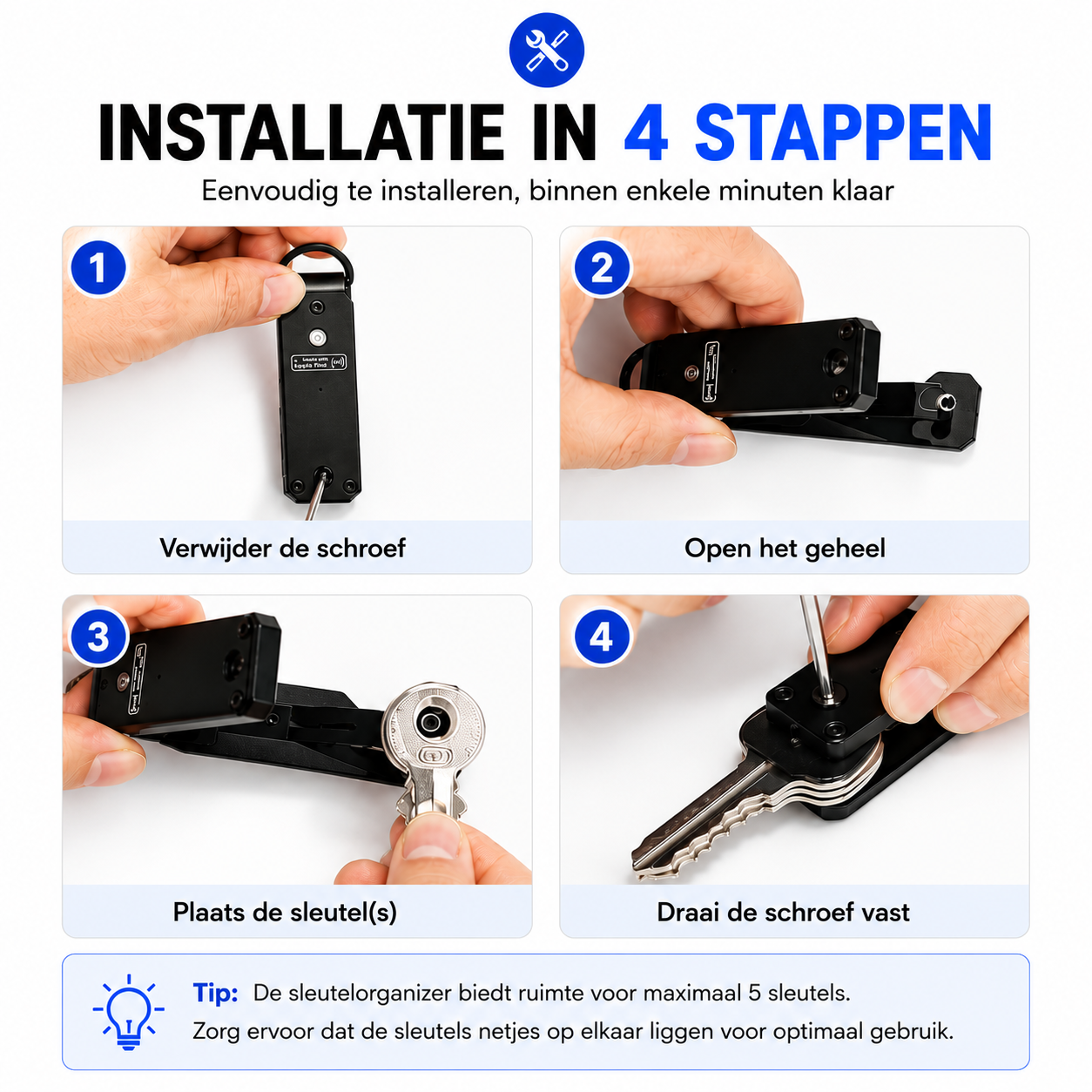 Sleutelhouder met Tracker – Apple Find My Key Organizer - Afbeelding 10