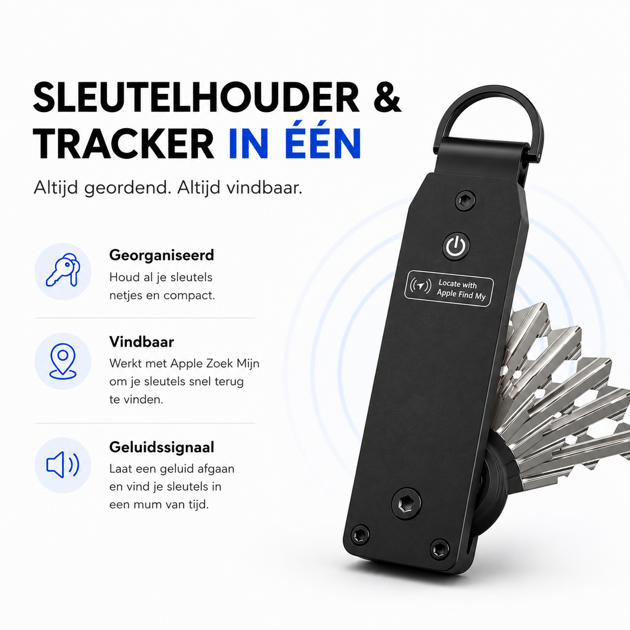 Sleutelhouder met Tracker – Apple Find My Key Organizer - Afbeelding 2